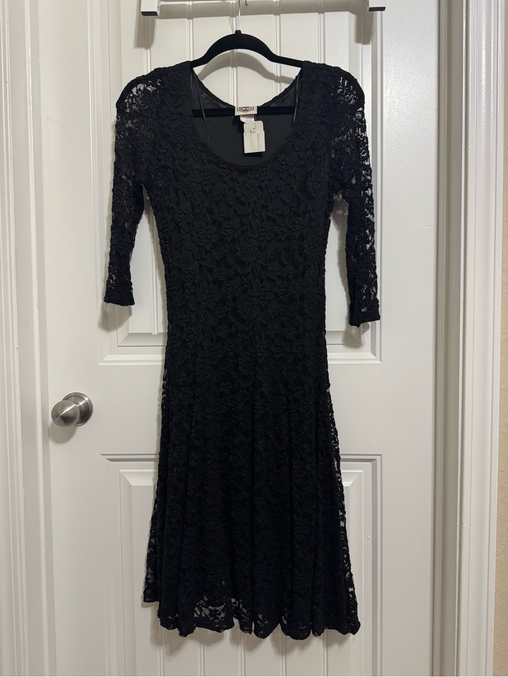 Black Lace Fit & Flare Dress - Brand: Rod’s